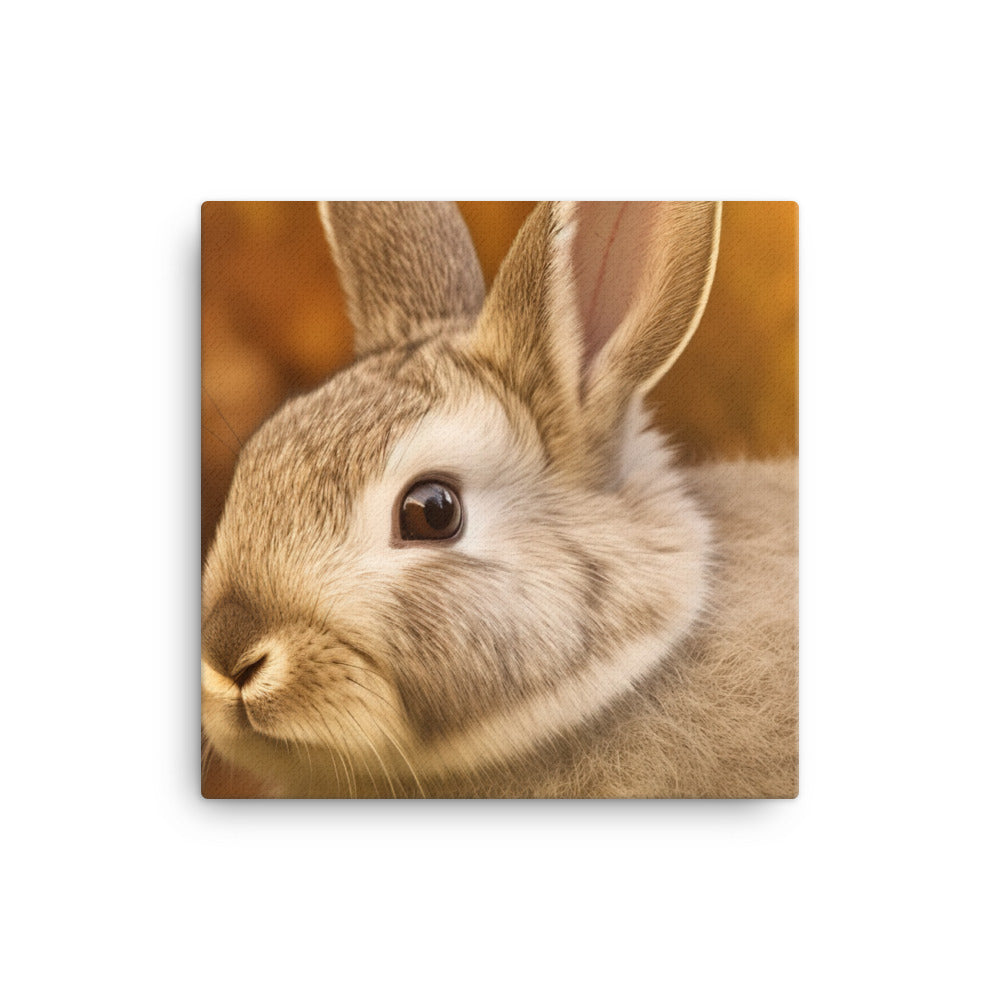 Netherland Dwarf Portrait Canvas - PosterfyAI.com