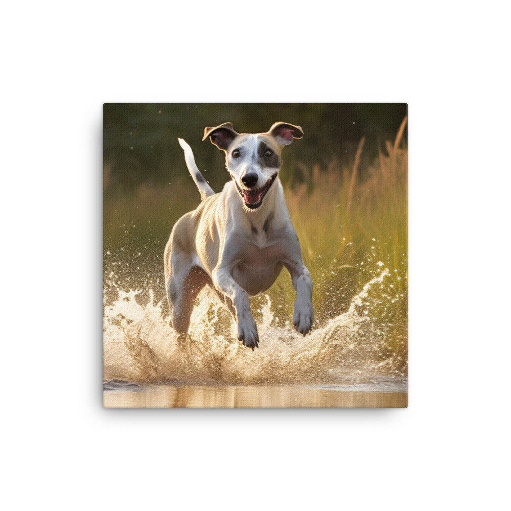 Whippet in-Action Canvas - PosterfyAI.com