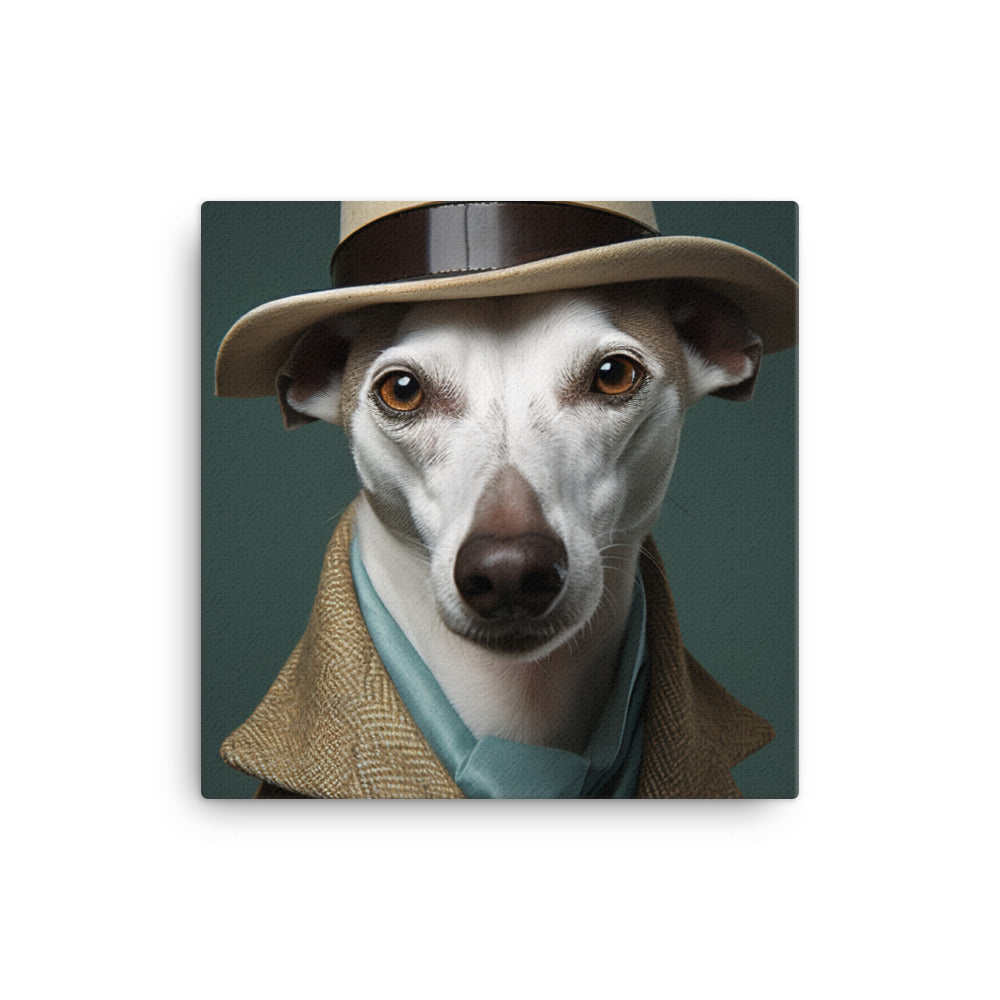 Whippet Fashionista Canvas - PosterfyAI.com