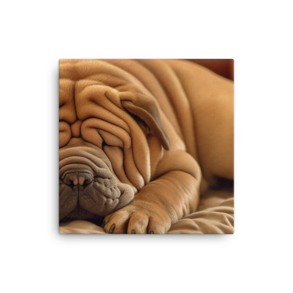 Shar Pei Dreaming Canvas - PosterfyAI.com