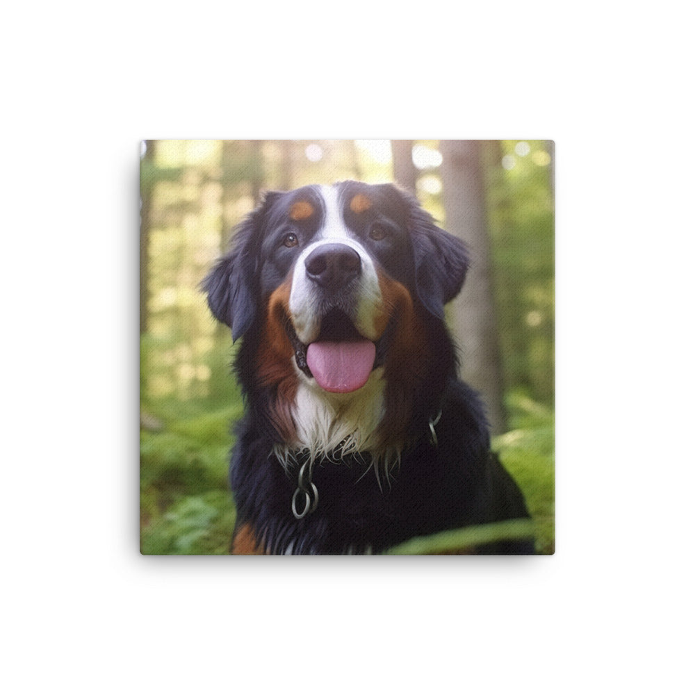 Serene Bernese Mountain Dog Canvas - PosterfyAI.com