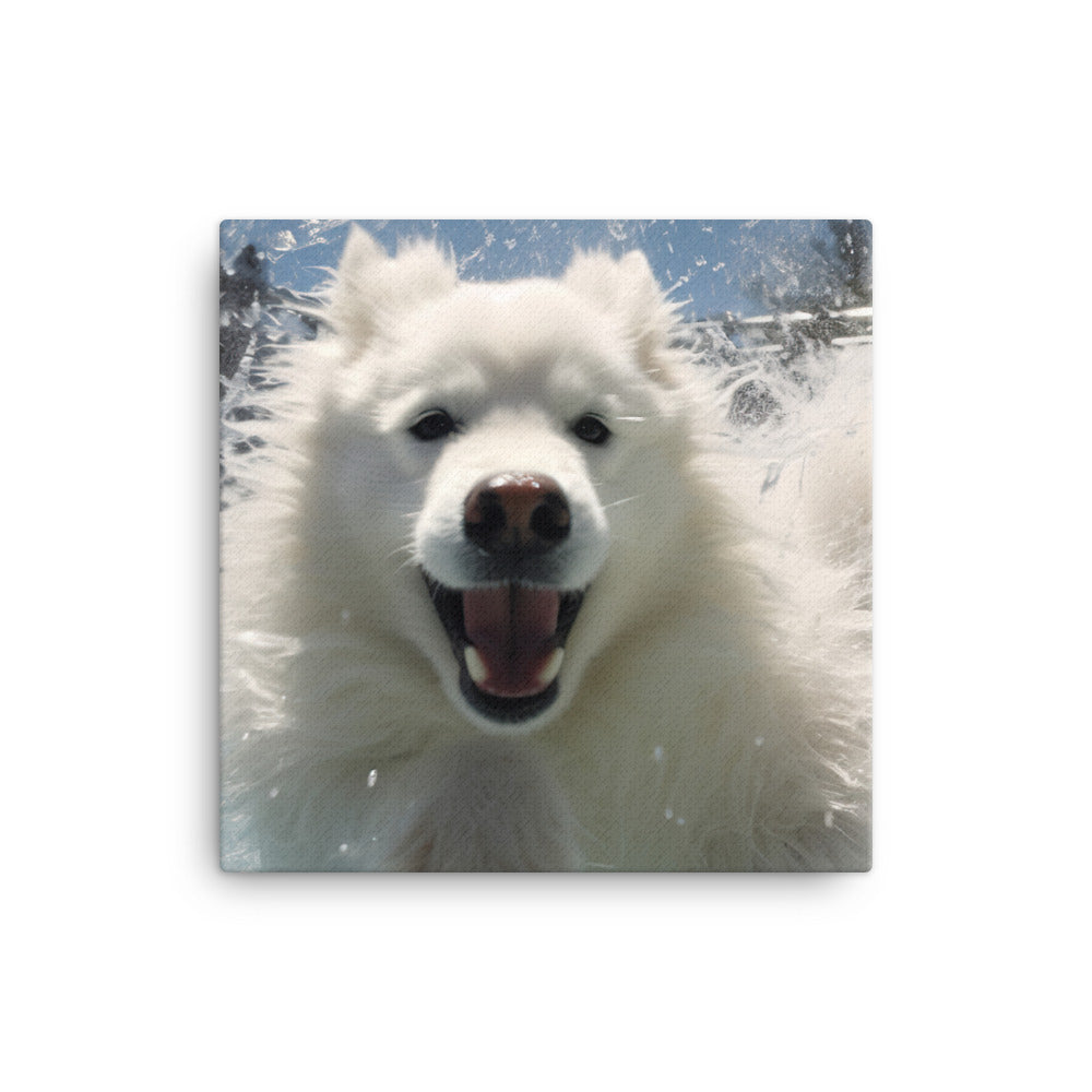 Samoyed Splash Canvas - PosterfyAI.com