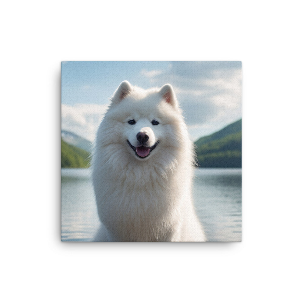 Samoyed Serenity Canvas - PosterfyAI.com