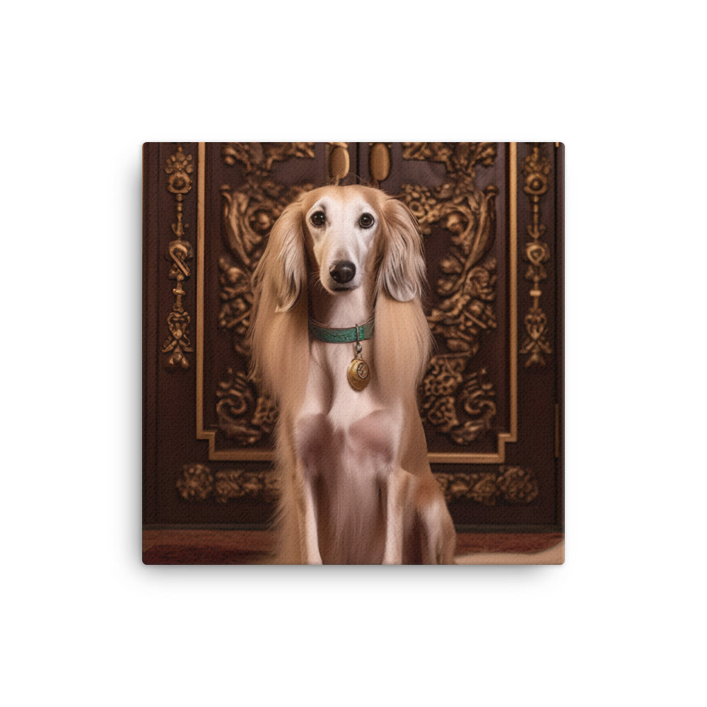 Regal Saluki Canvas - PosterfyAI.com