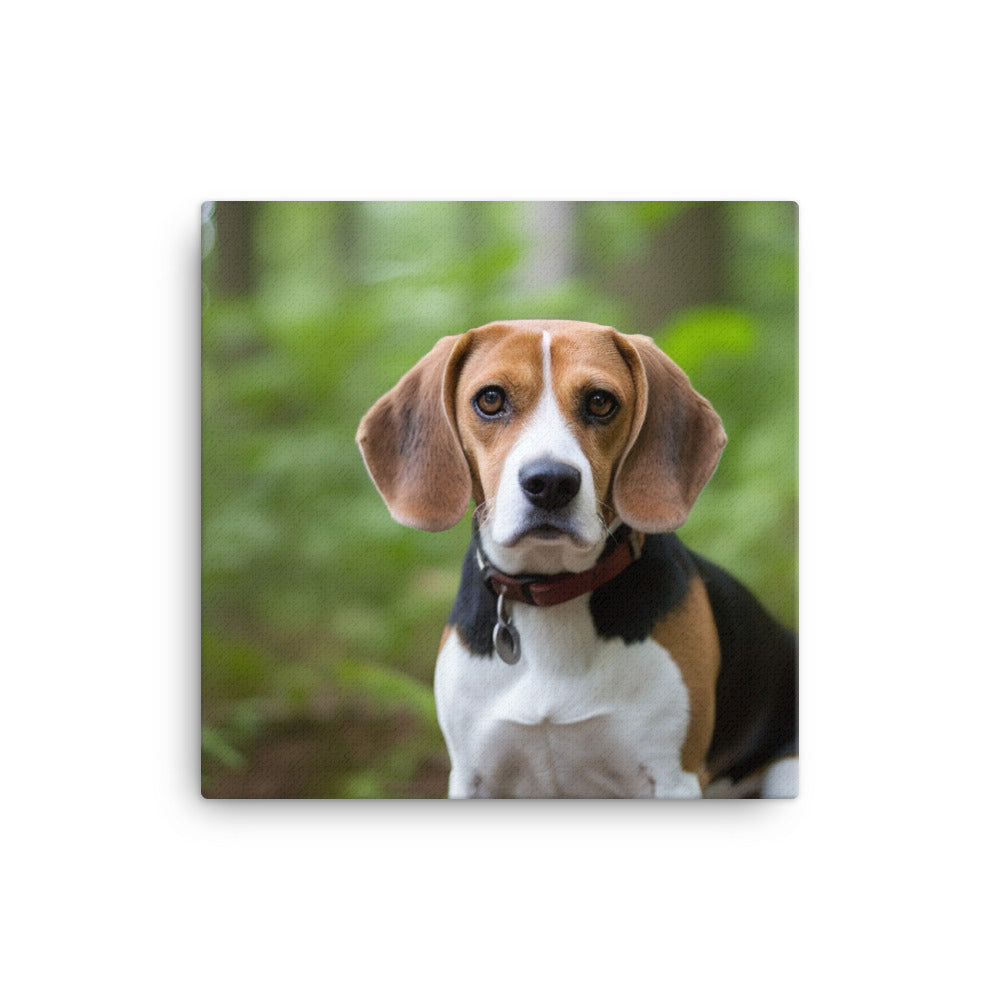 Proud Beagle posing for the camera Canvas - PosterfyAI.com