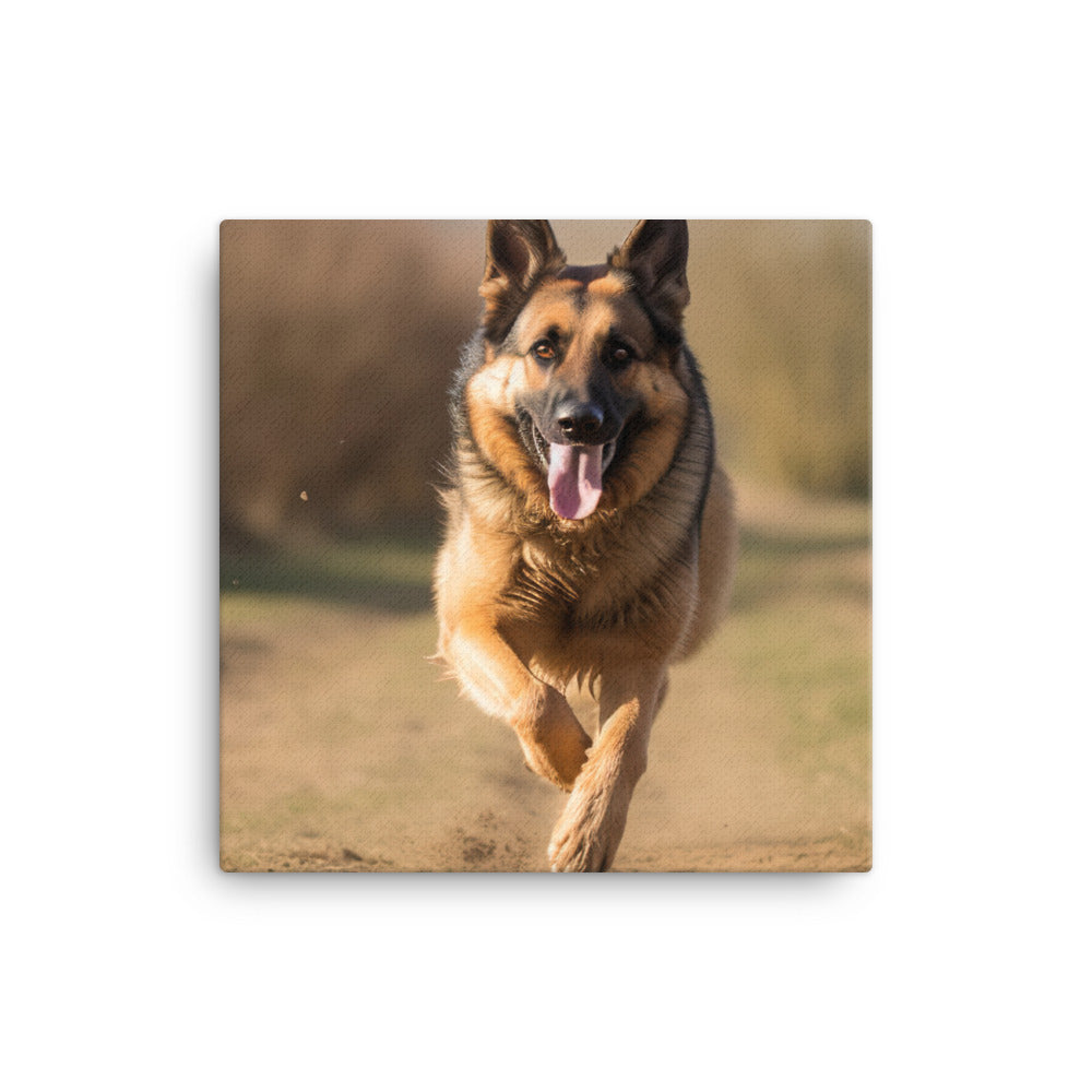German Shepherd Canvas - PosterfyAI.com