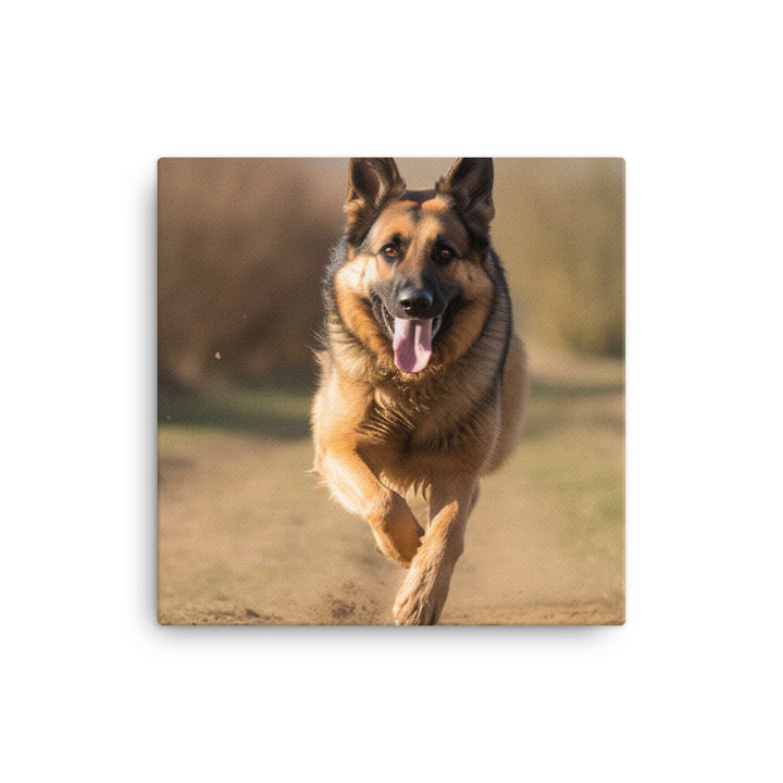 German Shepherd Canvas - PosterfyAI.com