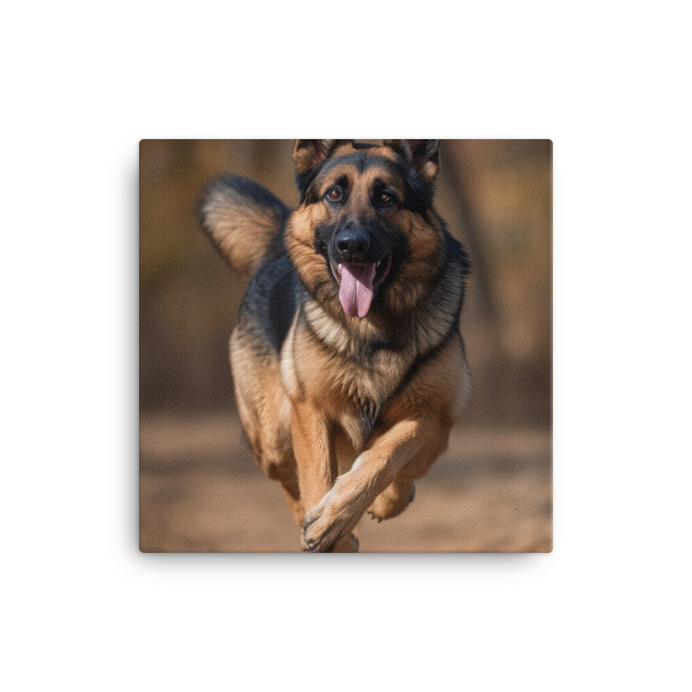German Shepherd Canvas - PosterfyAI.com
