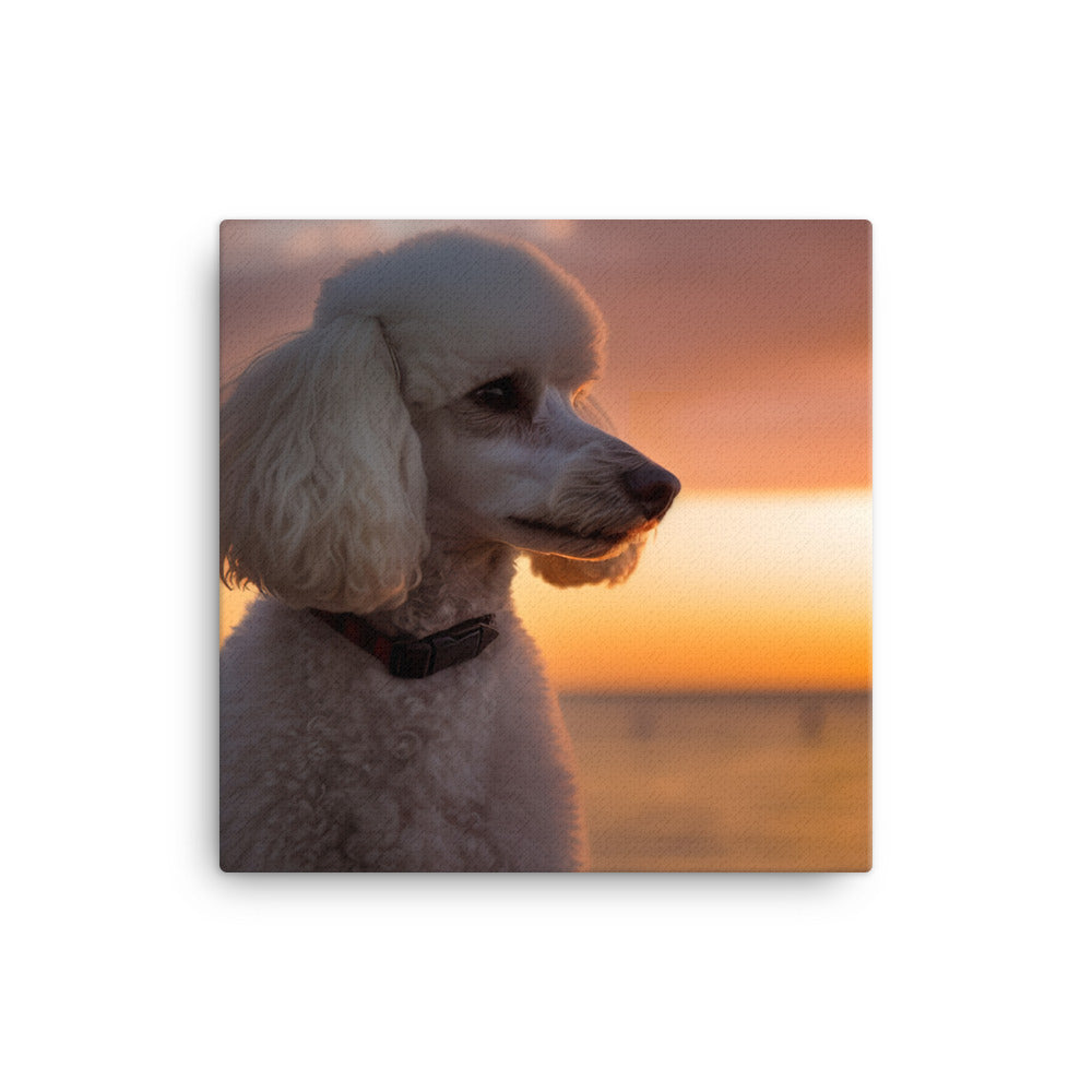 Poodle by the Seaside Canvas - PosterfyAI.com