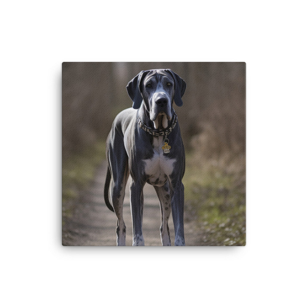 Majestic Great Dane on a Stroll Canvas - PosterfyAI.com