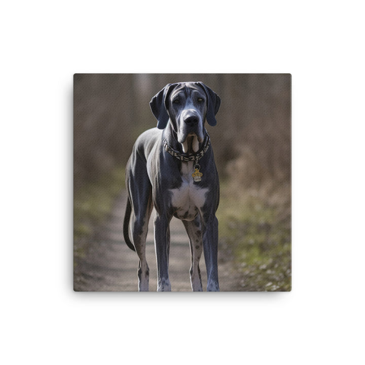 Majestic Great Dane on a Stroll Canvas - PosterfyAI.com