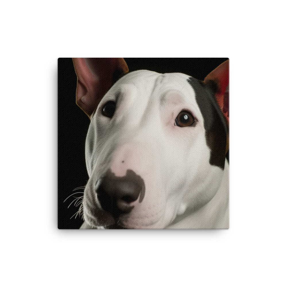 Majestic Bull Terrier Canvas - PosterfyAI.com