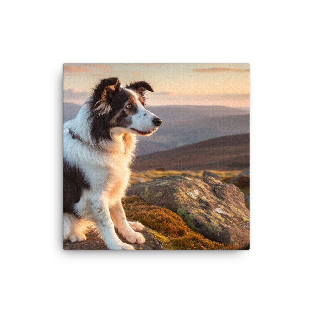 Majestic Border Collie Canvas - PosterfyAI.com