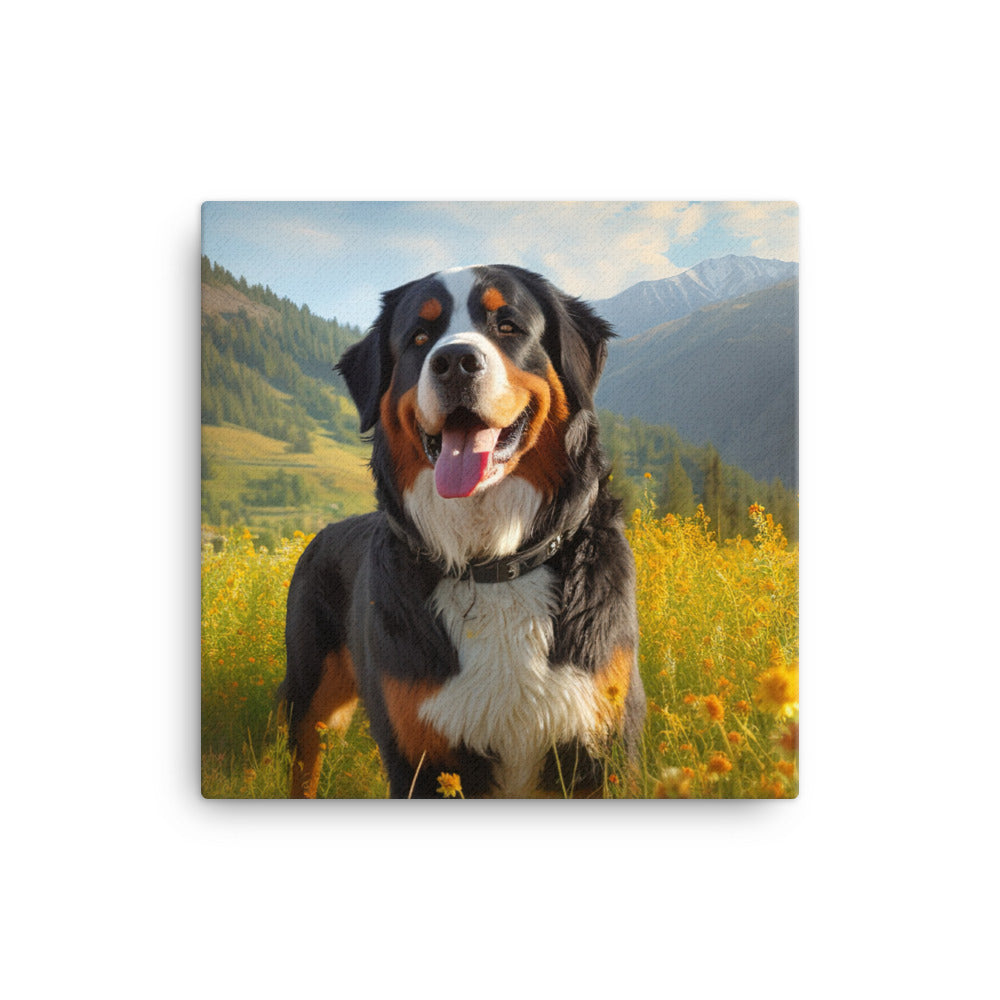 Majestic Bernese Mountain Dog Canvas - PosterfyAI.com