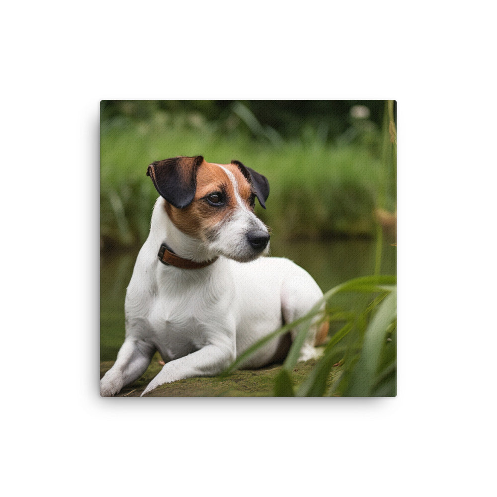 Loyal Jack Russell Terrier Canvas - PosterfyAI.com