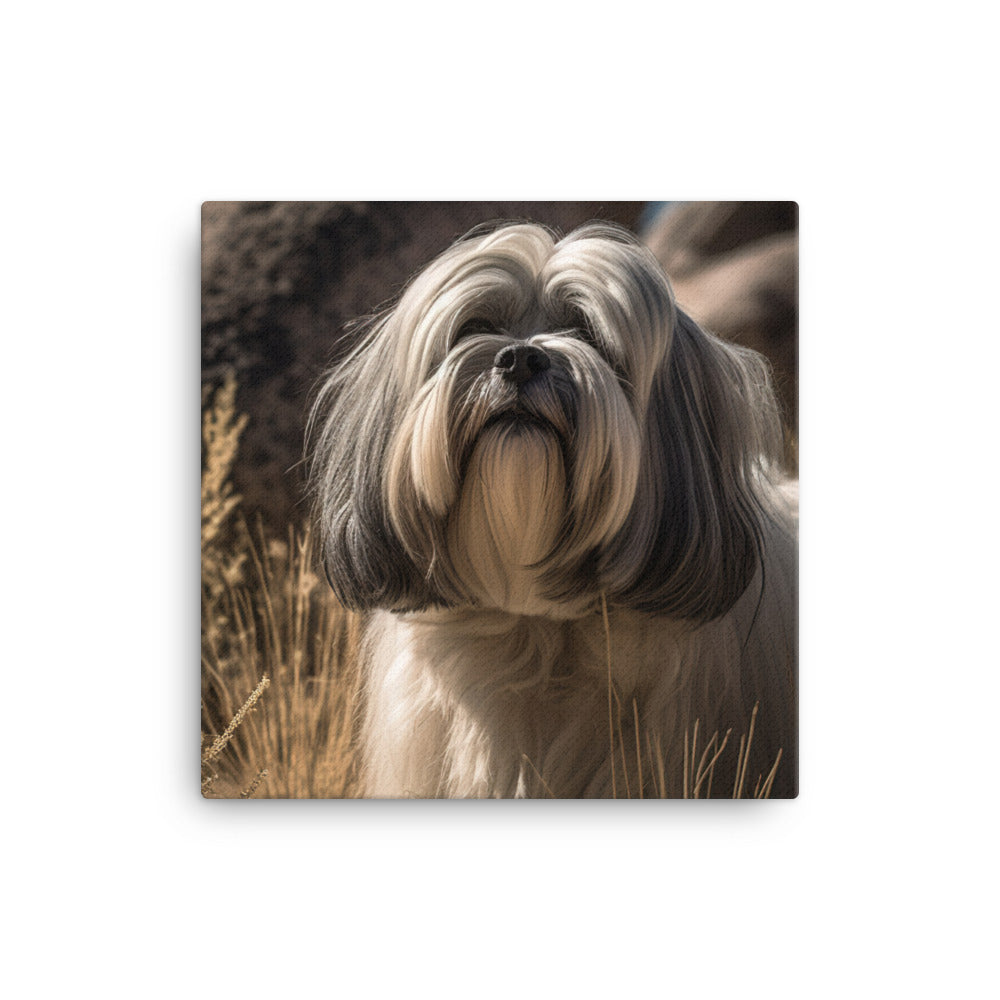 Lhasa Apso in Nature Canvas - PosterfyAI.com