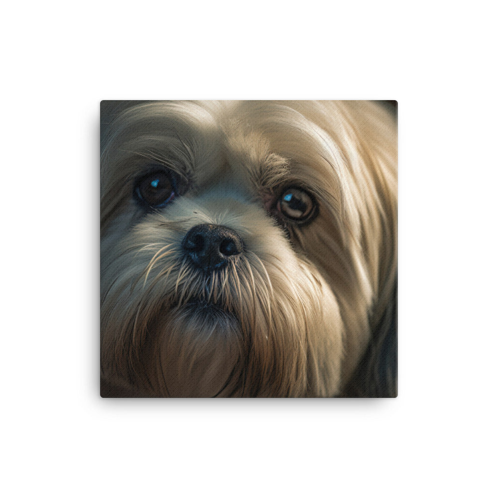 Lhasa Apso Gaze Canvas - PosterfyAI.com
