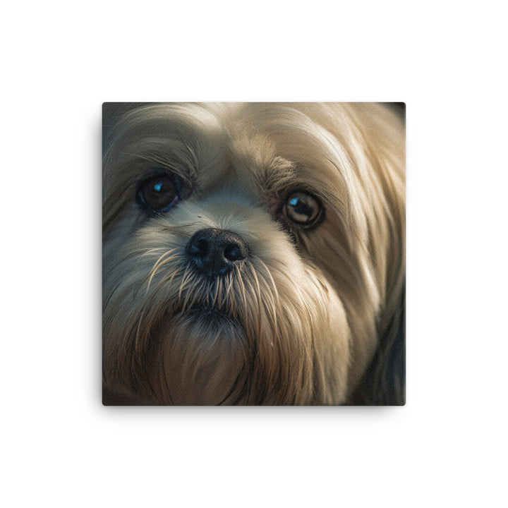 Lhasa Apso Gaze Canvas - PosterfyAI.com