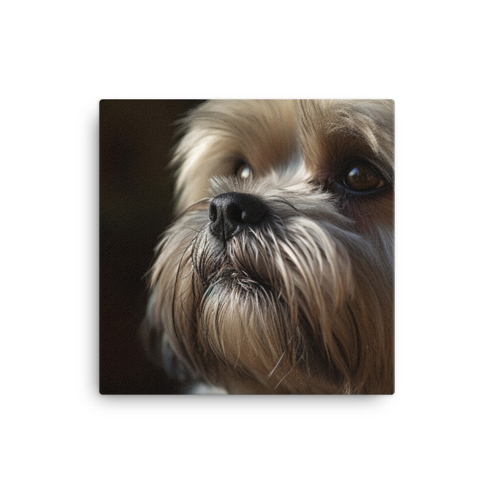 Lhasa Apso Gaze Canvas - PosterfyAI.com