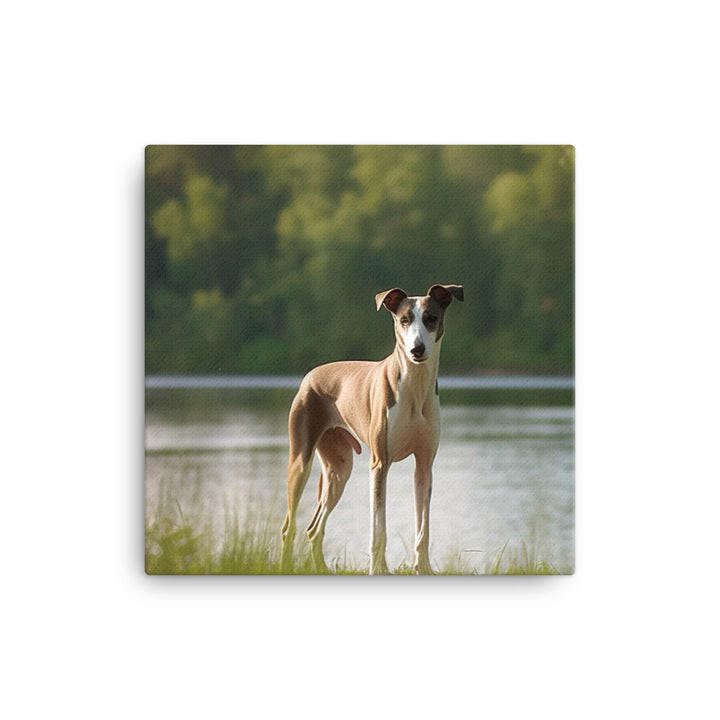 Greyhound by the Lake Canvas - PosterfyAI.com