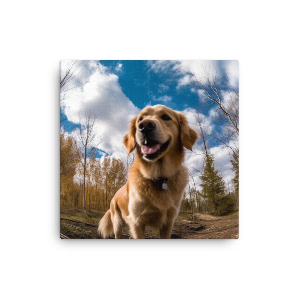 Golden Retriever Canvas - PosterfyAI.com