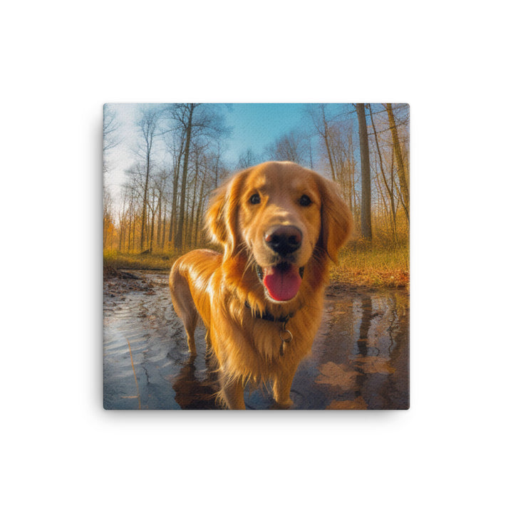 Golden Retriever Canvas - PosterfyAI.com