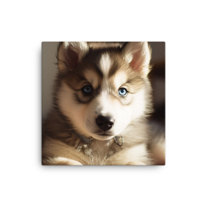 Gentle Alaskan Malamute Pup Canvas - PosterfyAI.com