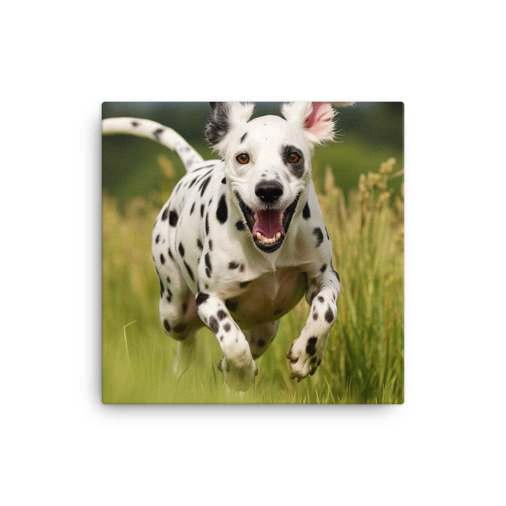 Dalmatian in Action Canvas - PosterfyAI.com