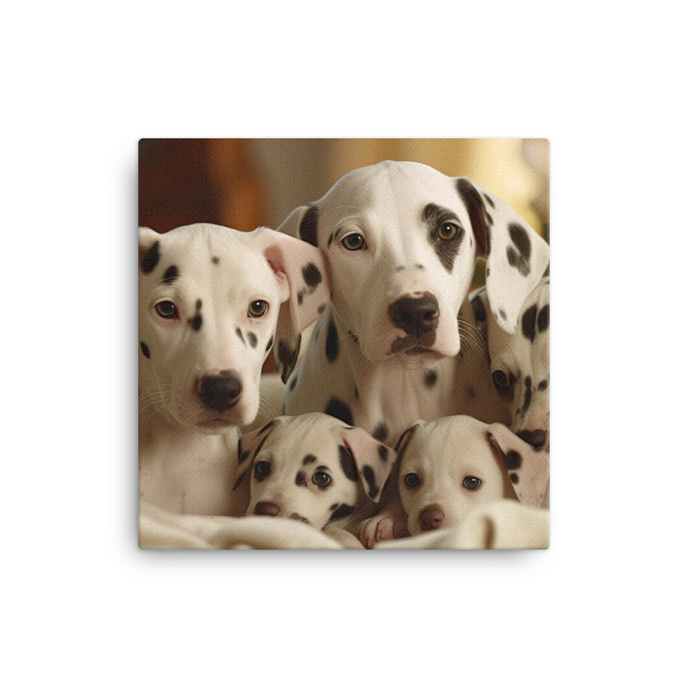 Dalmatian Family Time Canvas - PosterfyAI.com