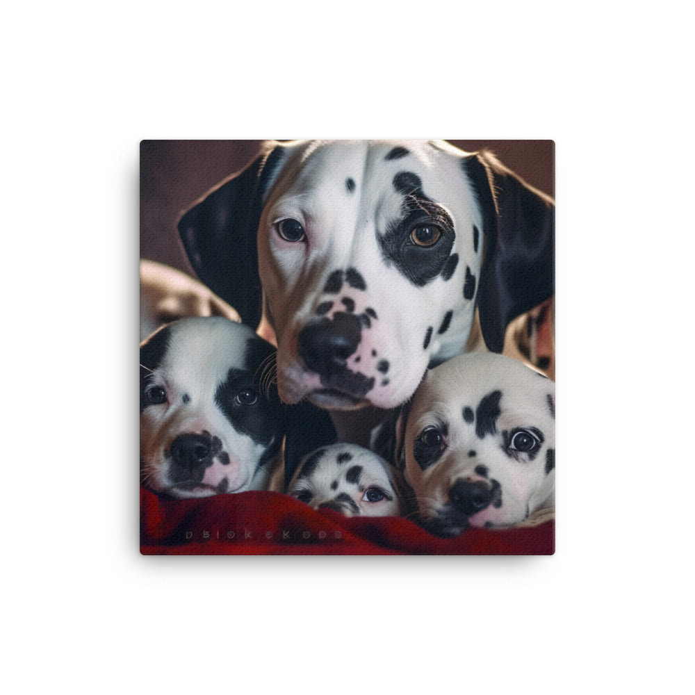 Dalmatian Family Time Canvas - PosterfyAI.com