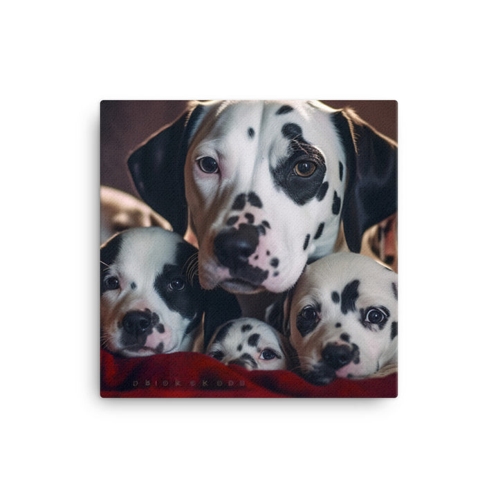 Dalmatian Family Time Canvas - PosterfyAI.com