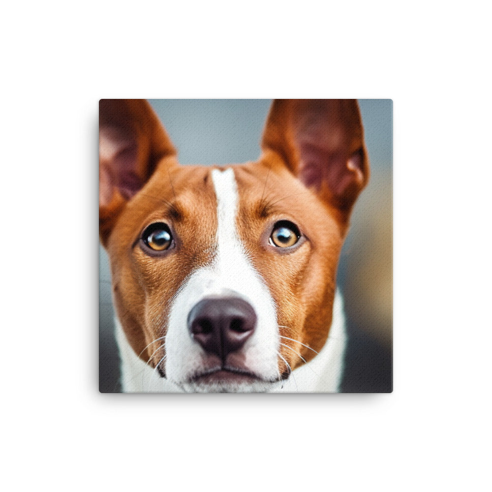 Curious Basenji Canvas - PosterfyAI.com