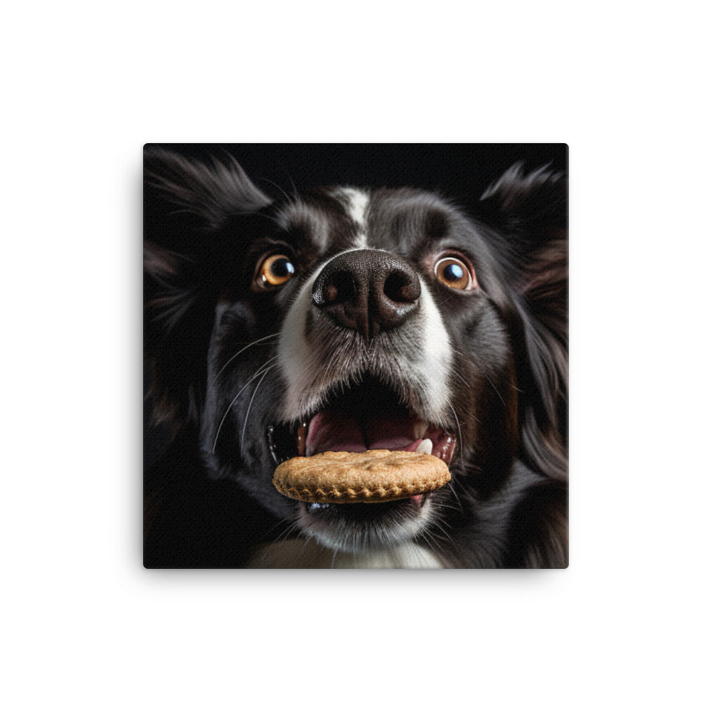 Clever Border Collie Canvas - PosterfyAI.com