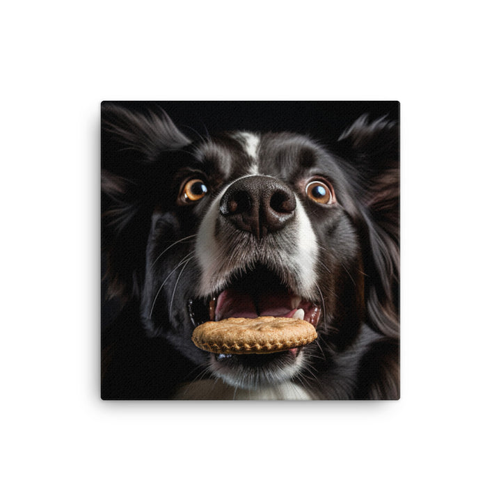 Clever Border Collie Canvas - PosterfyAI.com