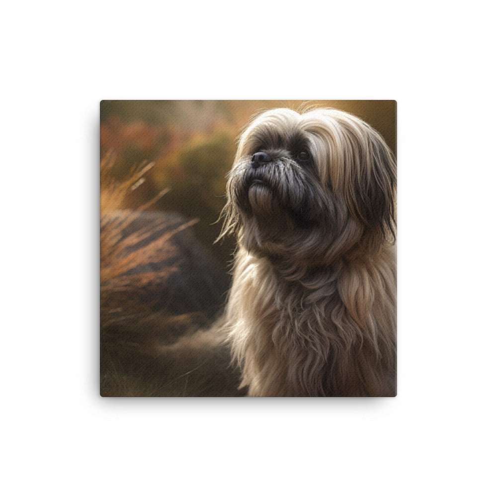 Lhasa Apso in Nature canvas - Posterfy.AI