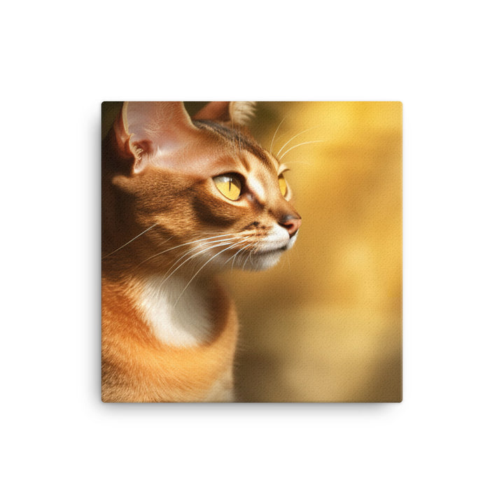 Playful Spirit of Abyssinian Cat Canvas - PosterfyAI.com
