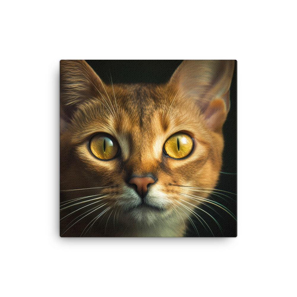 Eyes of Abyssinian Cat Canvas - PosterfyAI.com