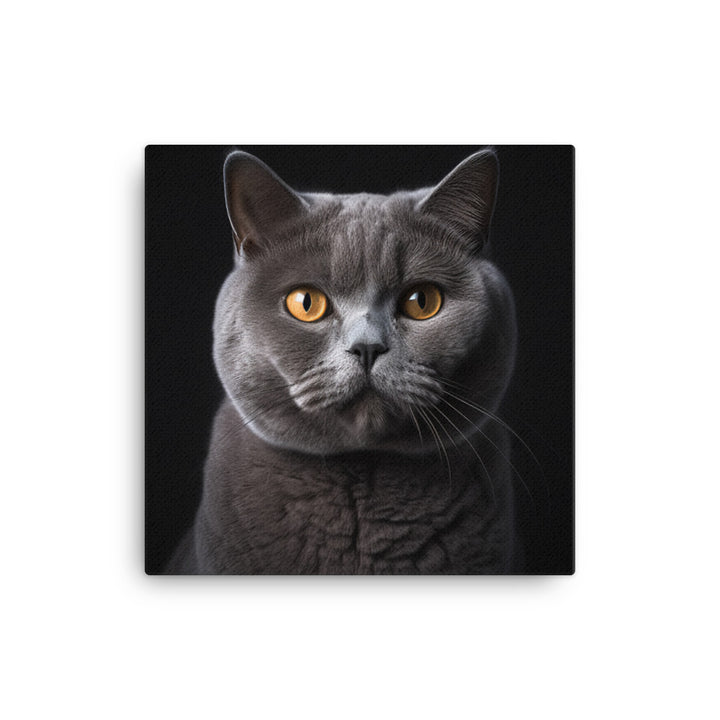 British Shorthair Cat Canvas - PosterfyAI.com