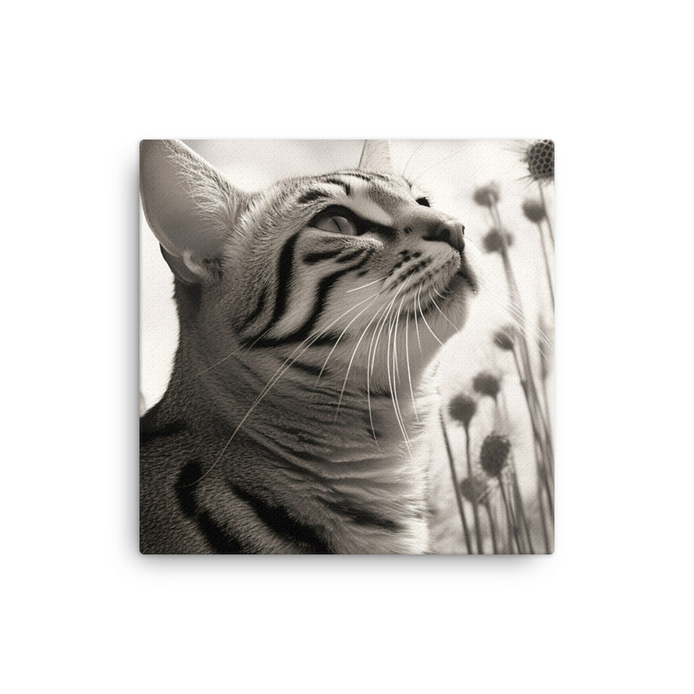 Egyptian Mau Cat Canvas - PosterfyAI.com