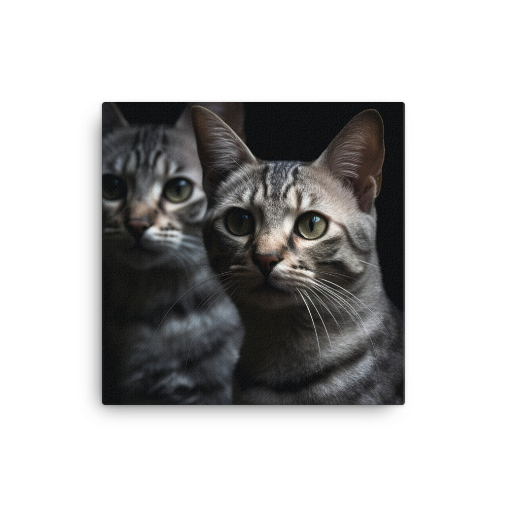 Egyptian Mau Cat Canvas - PosterfyAI.com