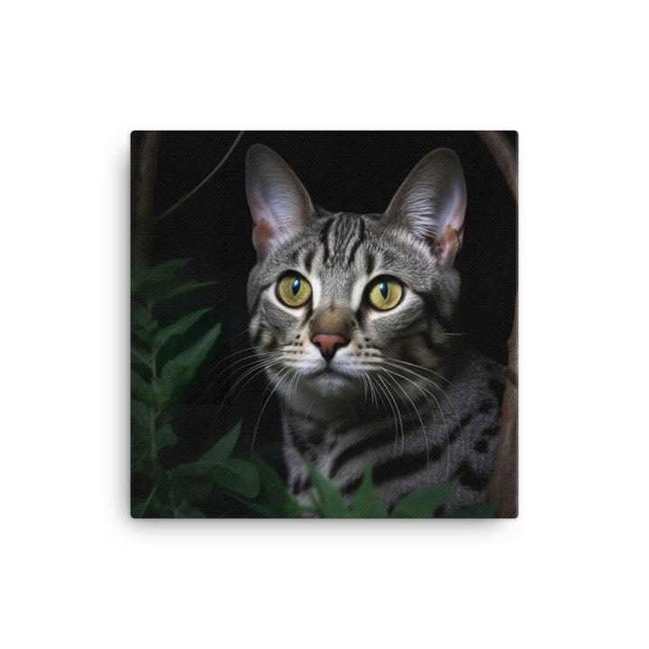 Egyptian Mau Cat Canvas - PosterfyAI.com