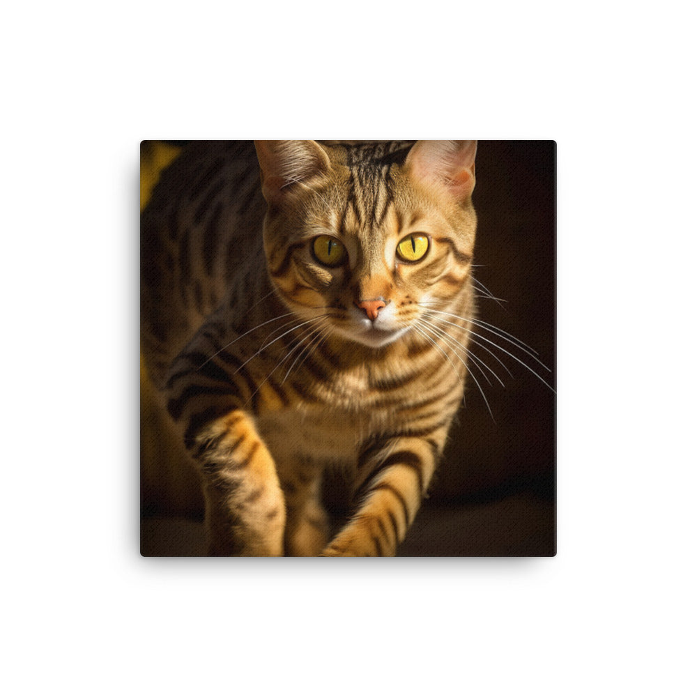 Egyptian Mau Cat Canvas - PosterfyAI.com