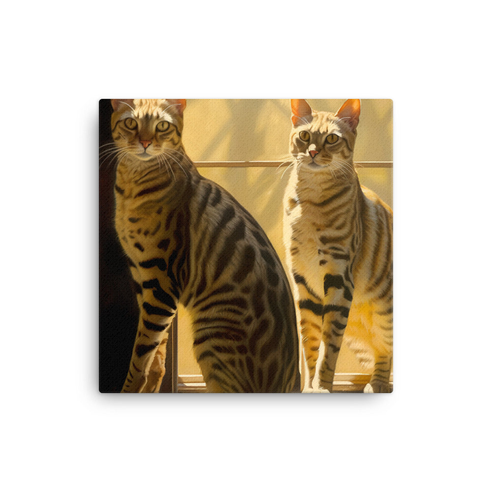 Egyptian Mau Cat Canvas - PosterfyAI.com
