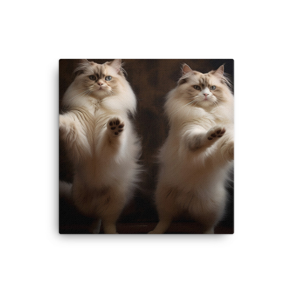 Ragdoll Cat in Motion Canvas - PosterfyAI.com