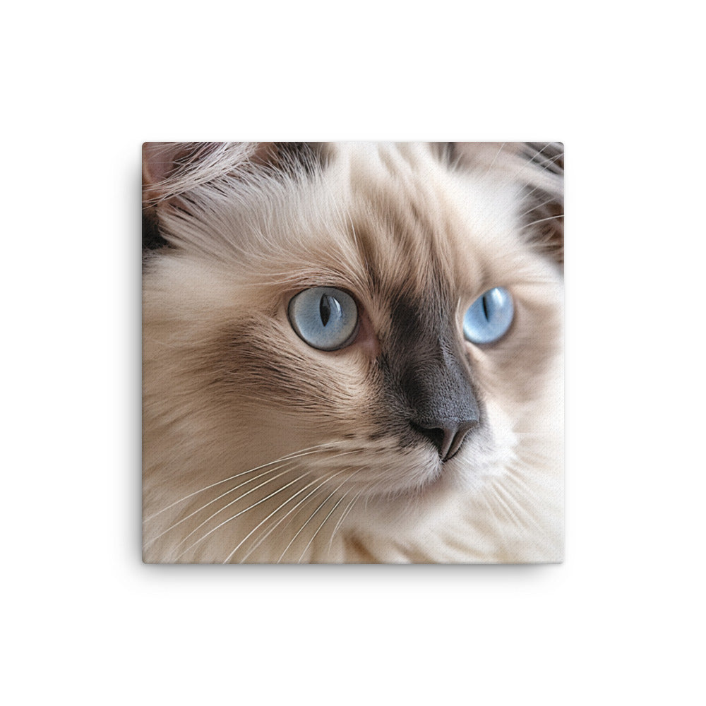 Gentle Nature of Ragdoll Cat Canvas - PosterfyAI.com