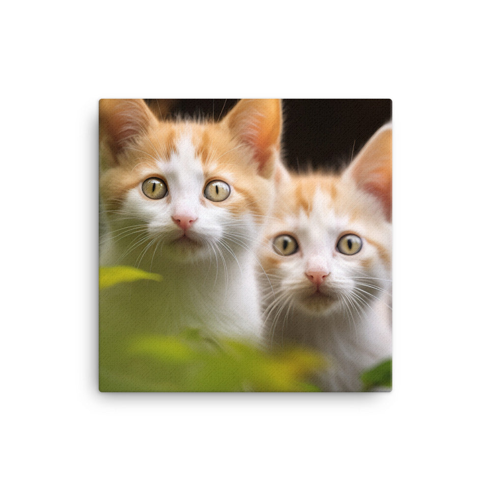Japanese Bobtail Kitten Canvas - PosterfyAI.com