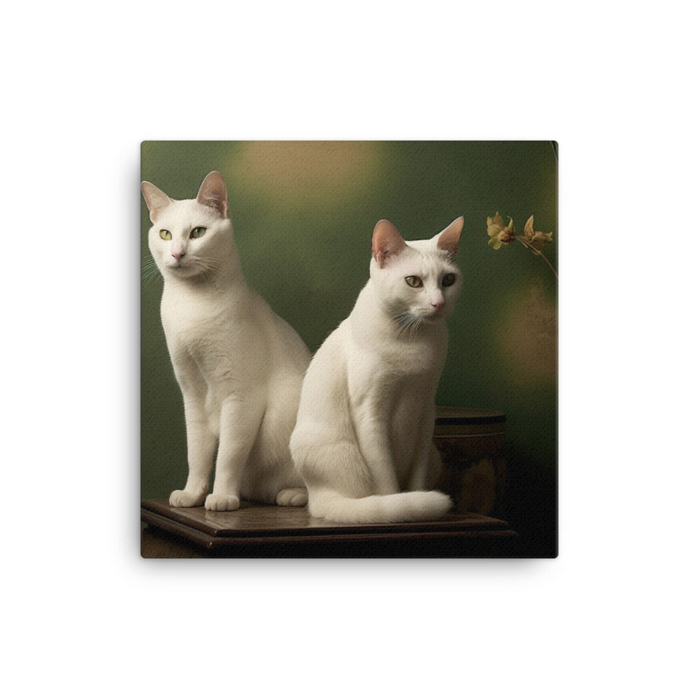 Japanese Bobtail Cat Canvas - PosterfyAI.com