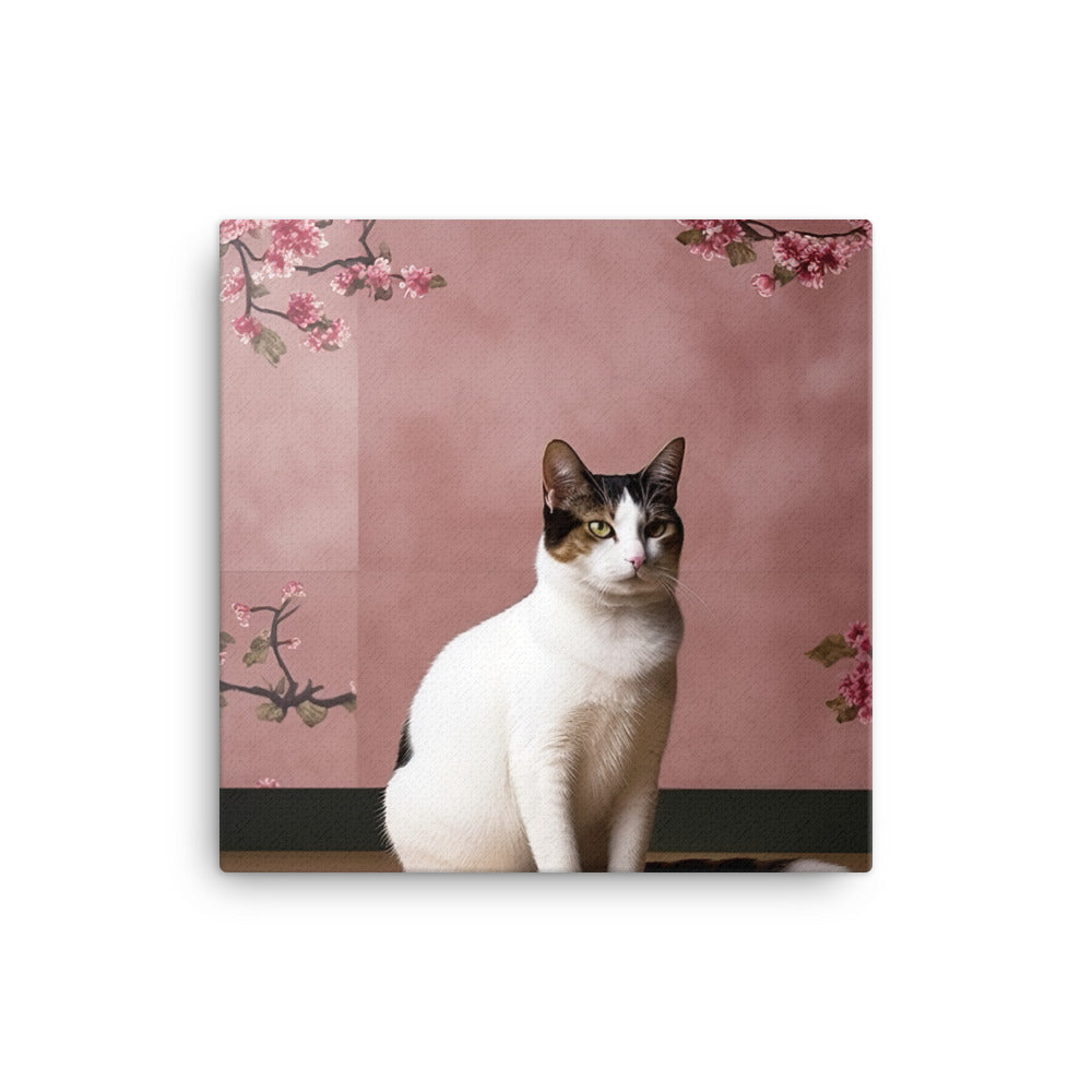 Japanese Bobtail Cat Canvas - PosterfyAI.com