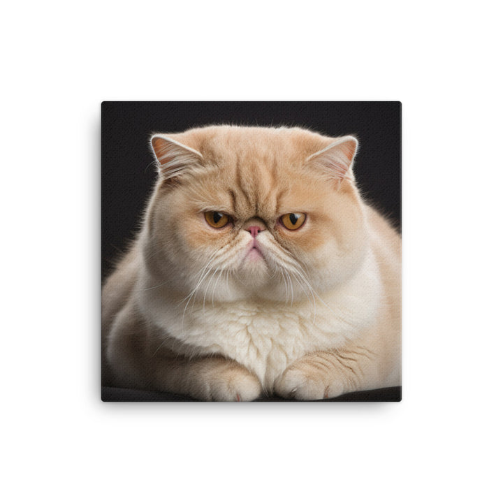 Elegance of Exotic Shorthair Cat Canvas - PosterfyAI.com