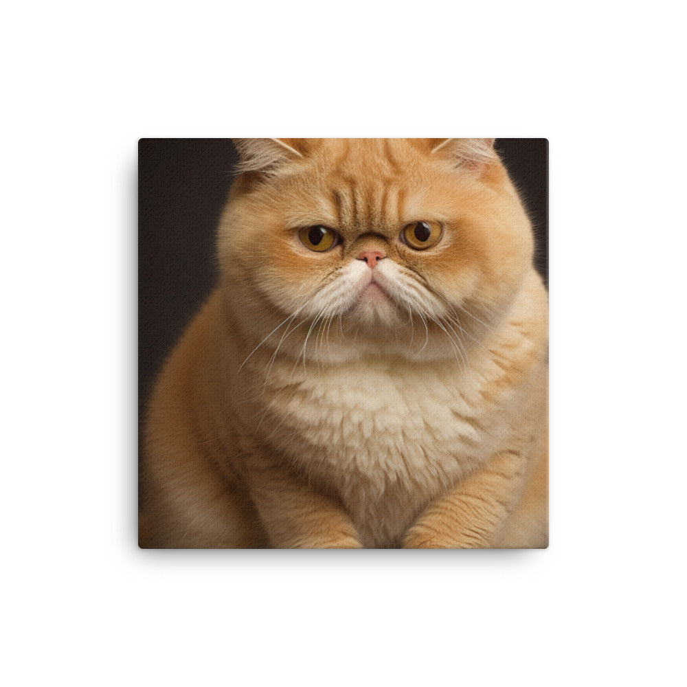 Elegance of Exotic Shorthair Cat Canvas - PosterfyAI.com